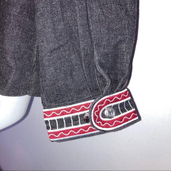 - Bob Mackie Wearable Art Zip Front Black Plus Denim Embroider Jacket 1X R… - Picture 6 of 12